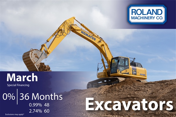 Excavator Financing March 2026