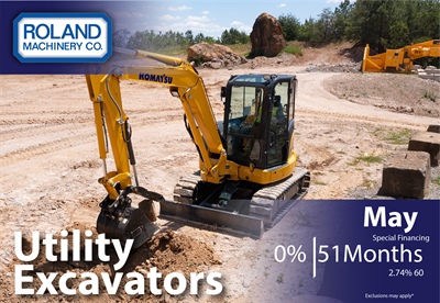 Utility Excavators Financing May 2026