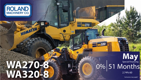 WA320 WA 270 financing May 2026